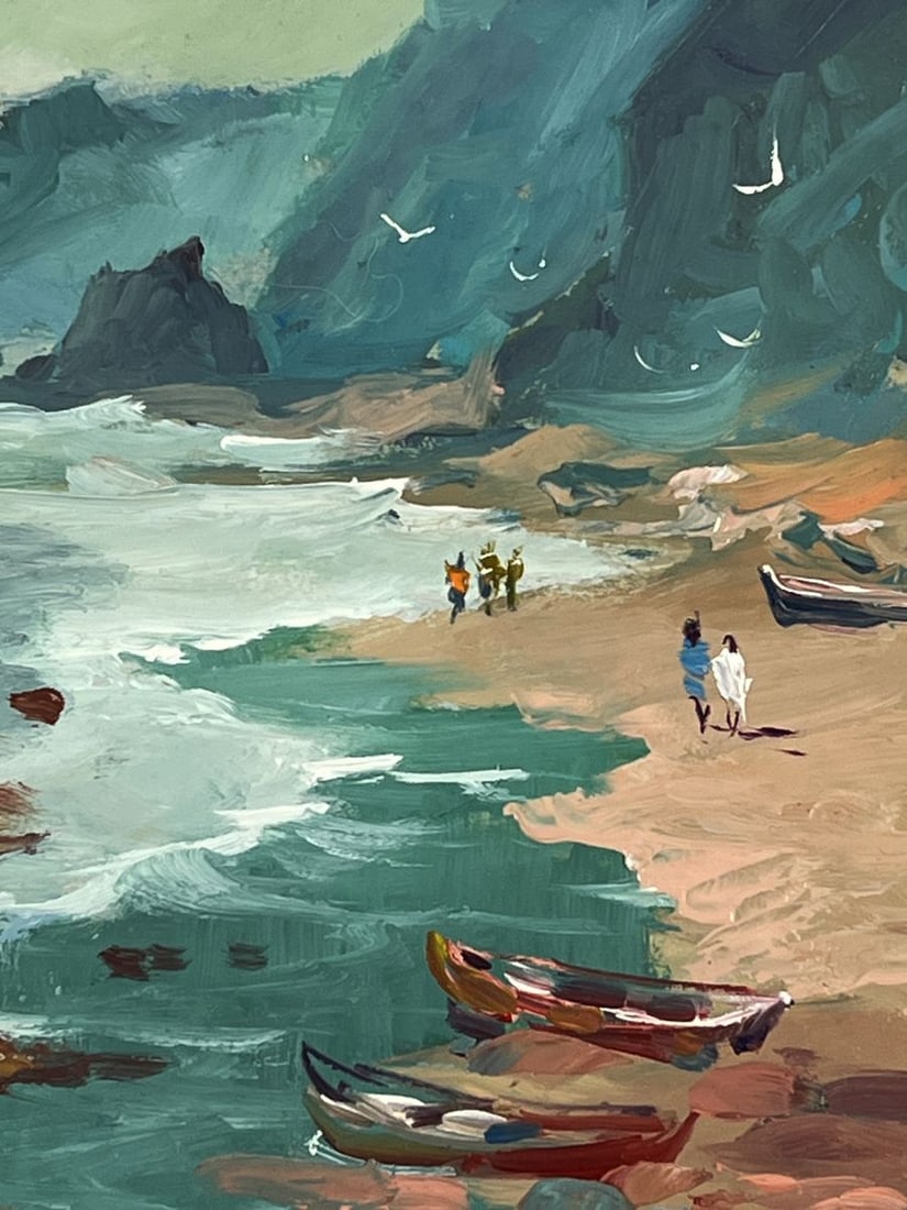 Oil painting Rocks by the Shore on a Cloudy Day Yuriy Suprunchuk - 10