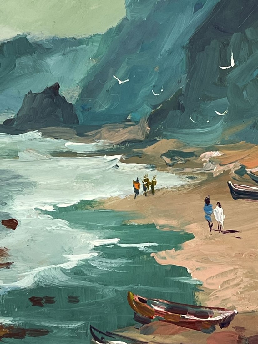 Oil painting Rocks by the Shore on a Cloudy Day Yuriy Suprunchuk - 9
