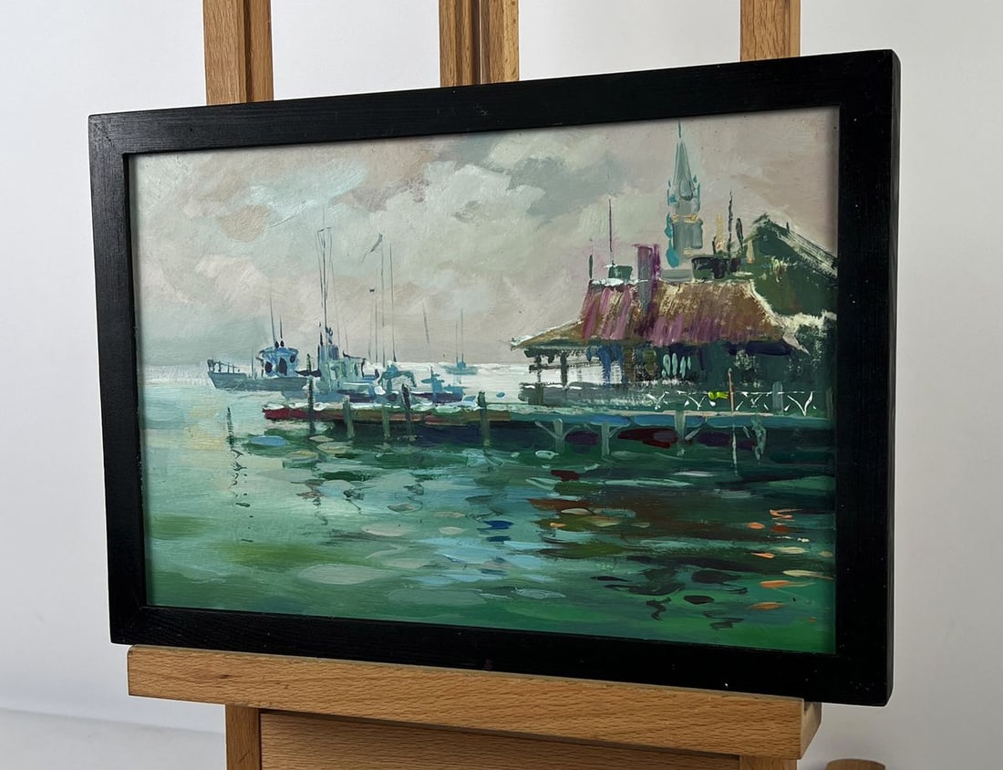 Oil painting Pier on a Gloomy Day Yuriy Suprunchuk - 2