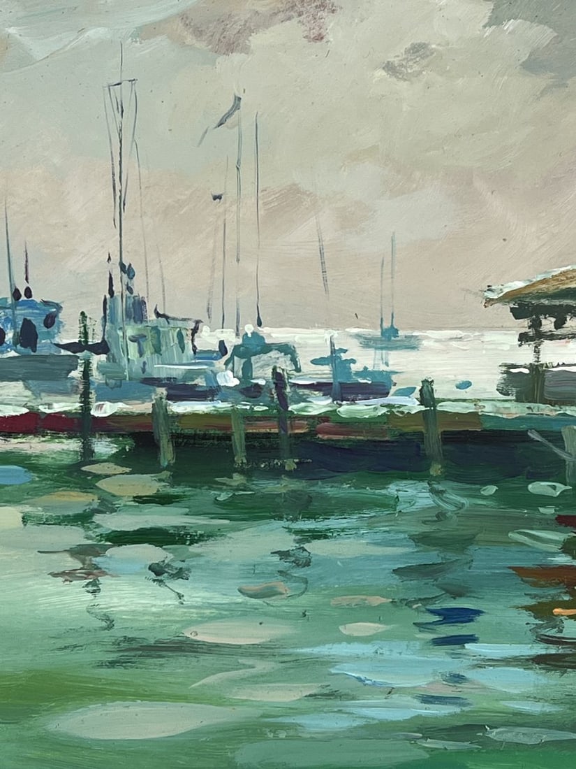 Oil painting Pier on a Gloomy Day Yuriy Suprunchuk - 5
