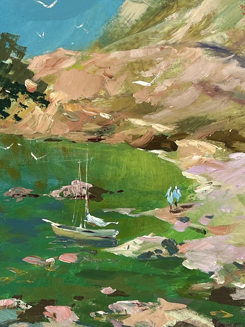 Oil painting Rocky Coast Boat Tour Yuriy Suprunchuk - 10