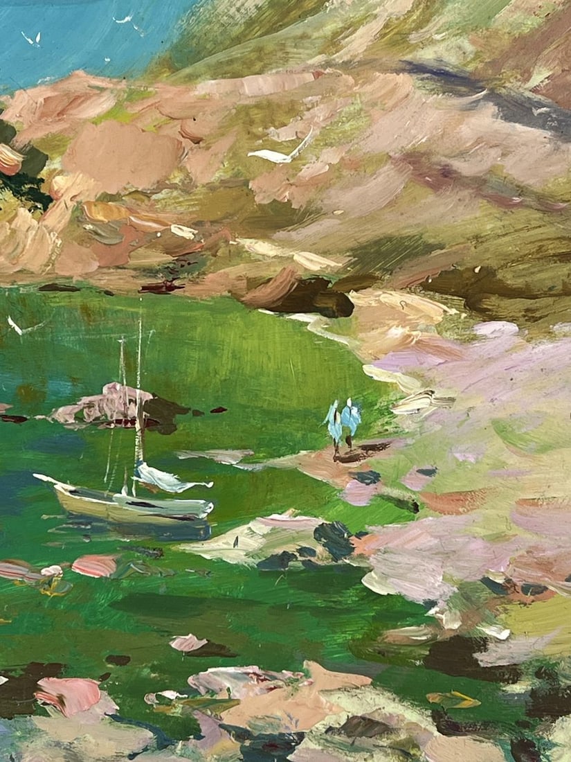 Oil painting Rocky Coast Boat Tour Yuriy Suprunchuk - 11
