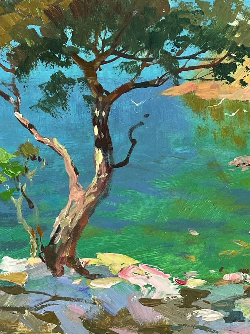 Oil painting Rocky Coast Boat Tour Yuriy Suprunchuk - 5