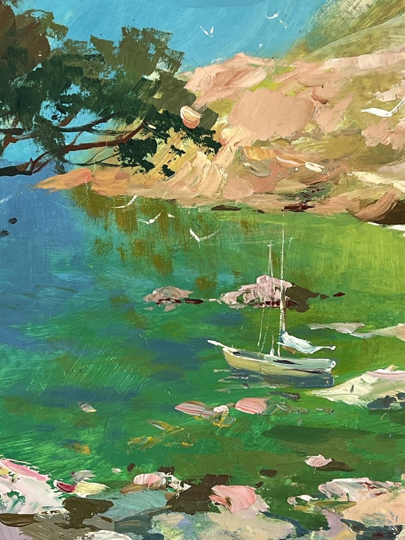 Oil painting Rocky Coast Boat Tour Yuriy Suprunchuk - 7