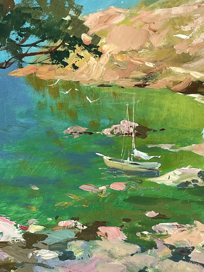 Oil painting Rocky Coast Boat Tour Yuriy Suprunchuk - 8