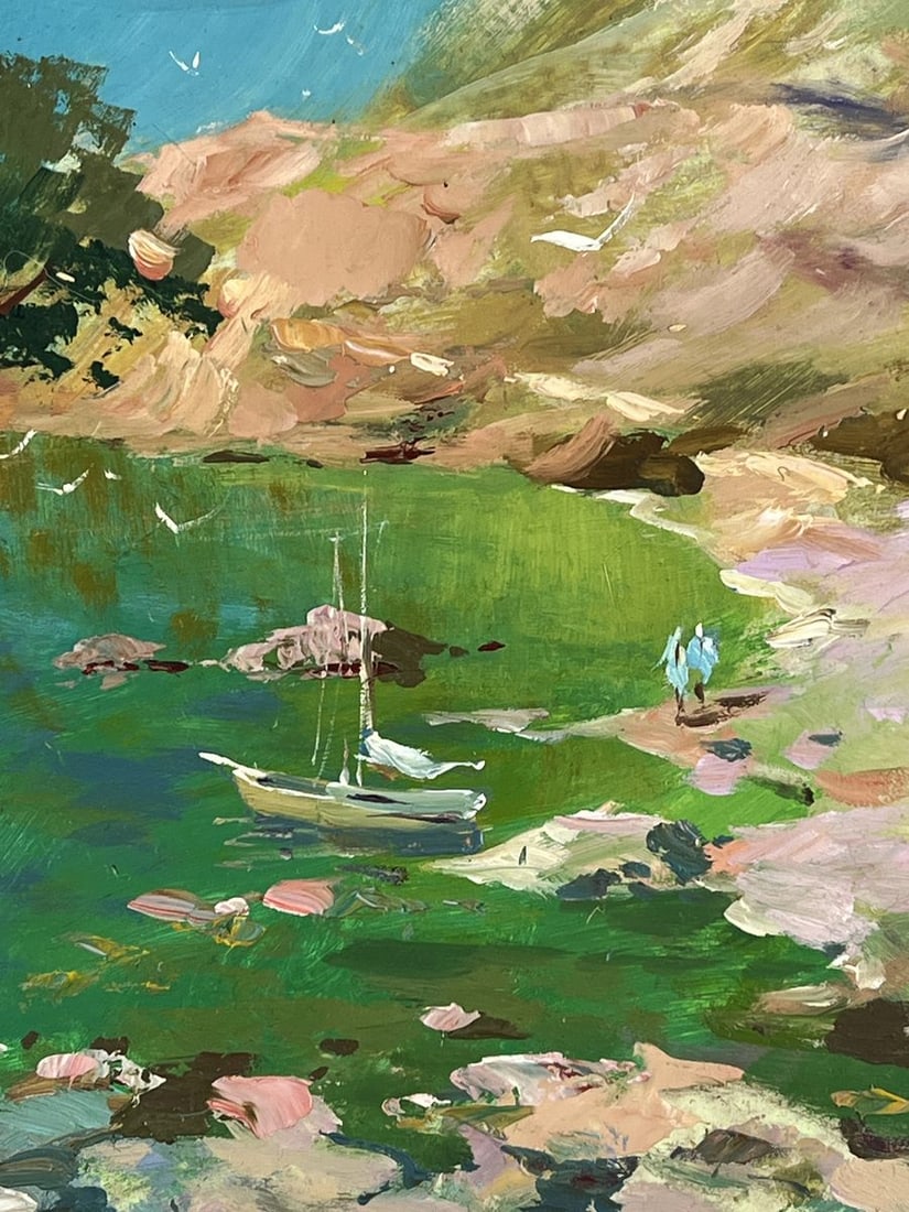 Oil painting Rocky Coast Boat Tour Yuriy Suprunchuk - 9