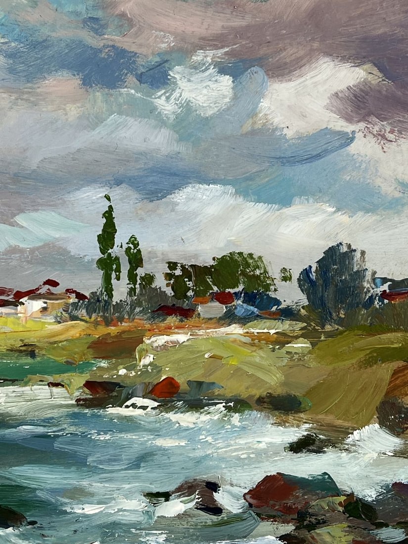Oil painting Lighthouse By the Sea Shore Yuriy Suprunchuk - 10