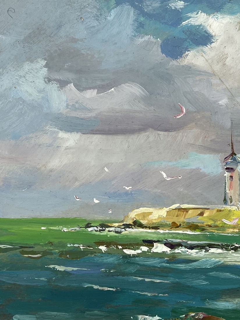 Oil painting Lighthouse By the Sea Shore Yuriy Suprunchuk - 4
