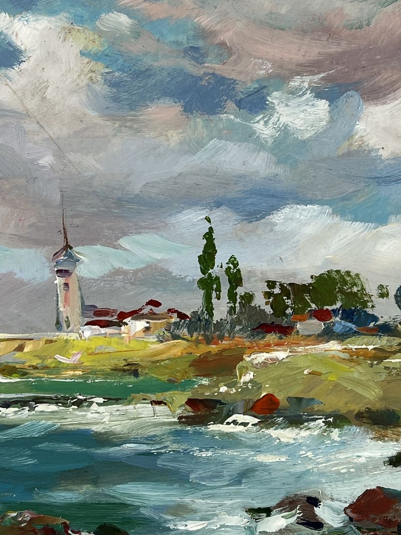 Oil painting Lighthouse By the Sea Shore Yuriy Suprunchuk - 9