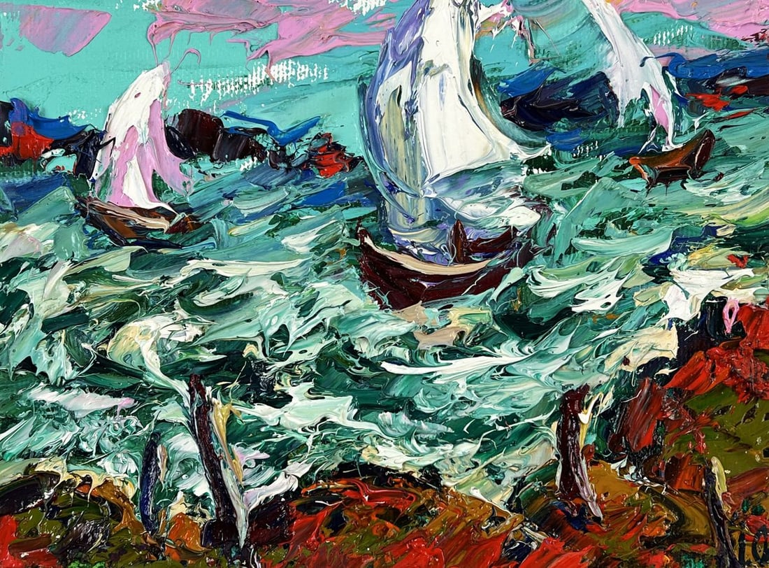Oil painting The Sea During a Storm Oleksiy Ivanyuk - 3