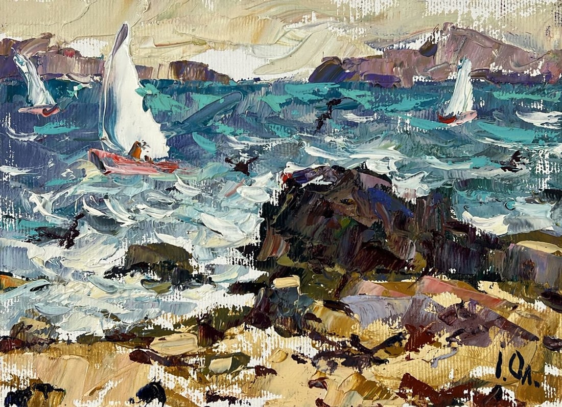 Oil painting Light Wind at Sea Oleksiy Ivanyuk - 3