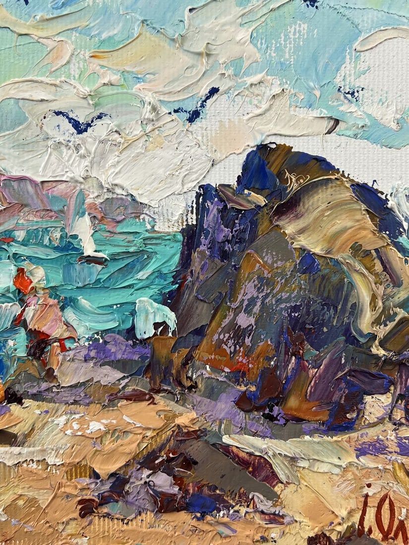 Oil painting Warm Breeze in Front of the Sea Oleksiy Ivanyuk - 10