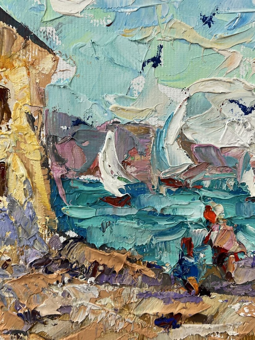 Oil painting Warm Breeze in Front of the Sea Oleksiy Ivanyuk - 4