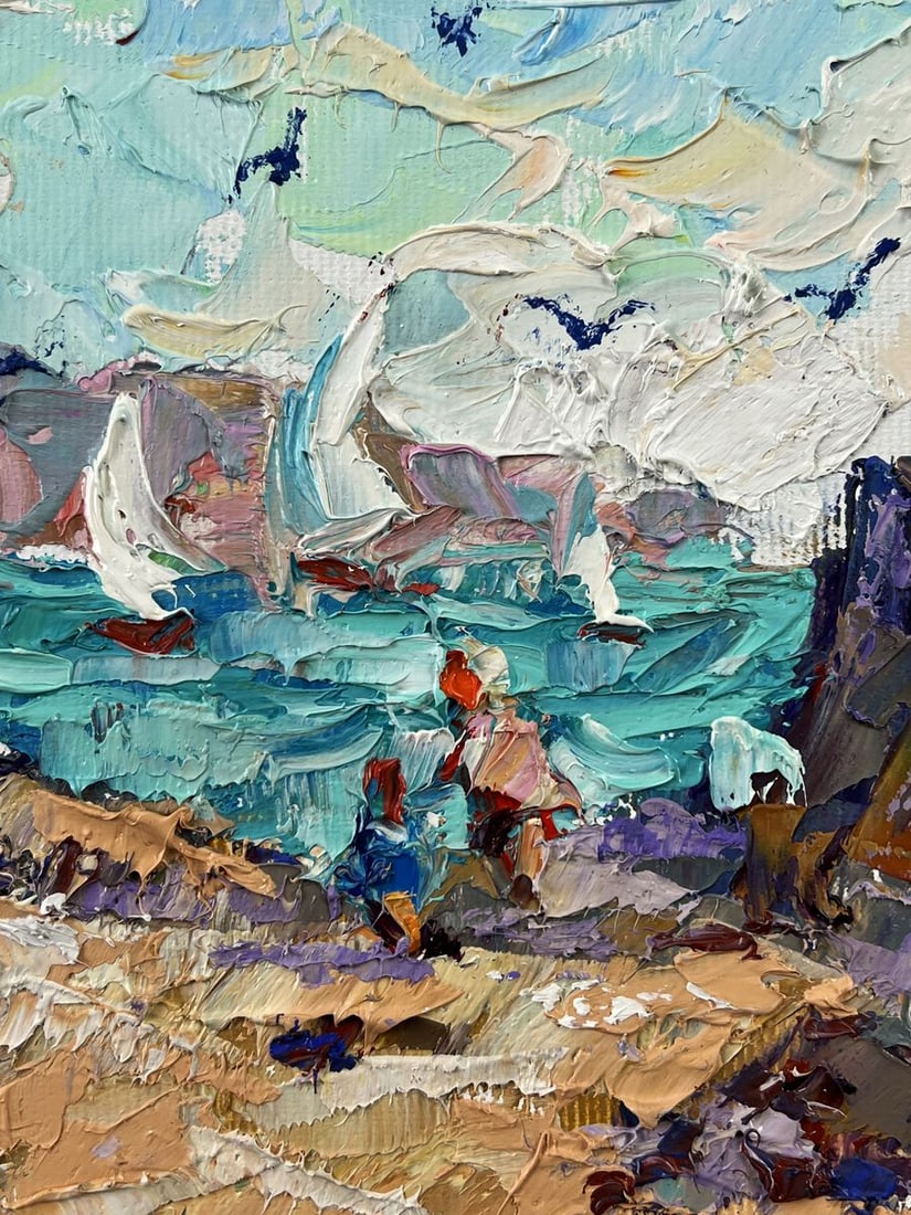 Oil painting Warm Breeze in Front of the Sea Oleksiy Ivanyuk - 6