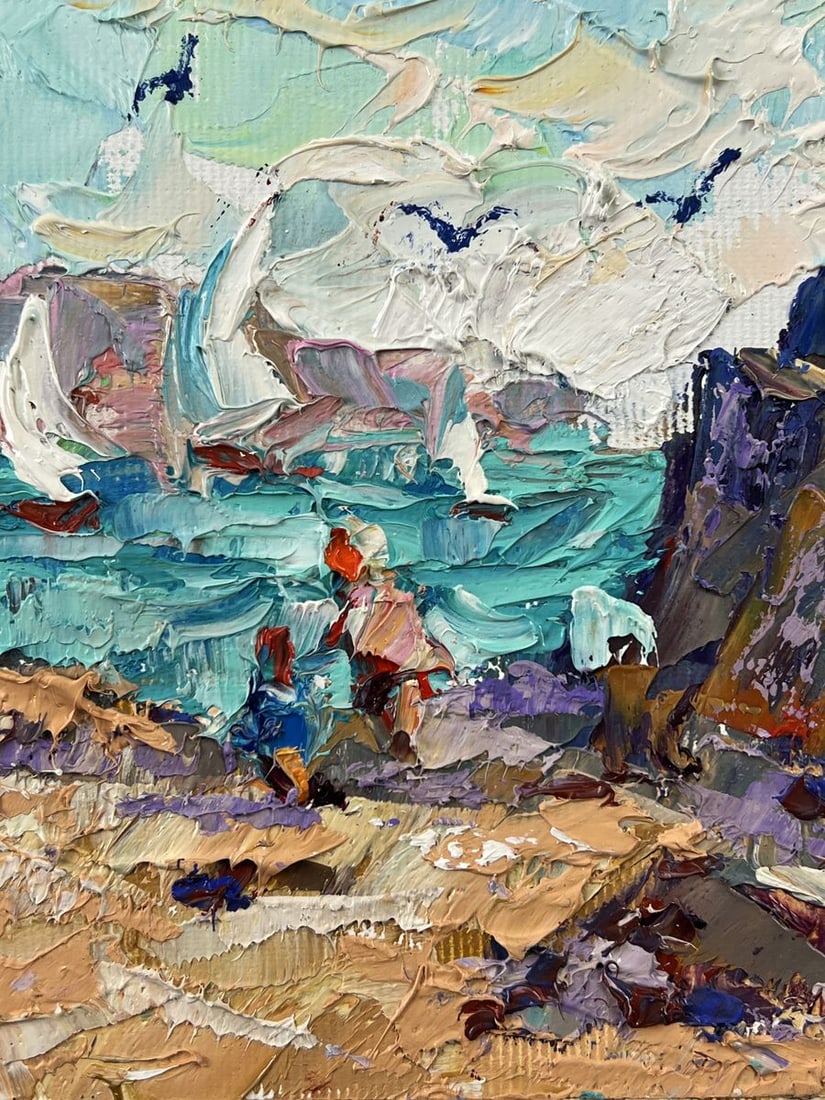 Oil painting Warm Breeze in Front of the Sea Oleksiy Ivanyuk - 7