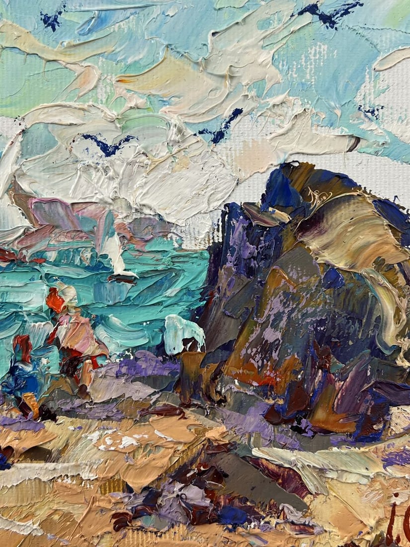 Oil painting Warm Breeze in Front of the Sea Oleksiy Ivanyuk - 9
