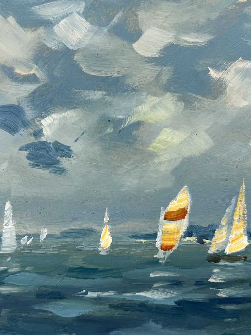 Oil painting Ships at Sea on Day Yuriy Suprunchuk - 5