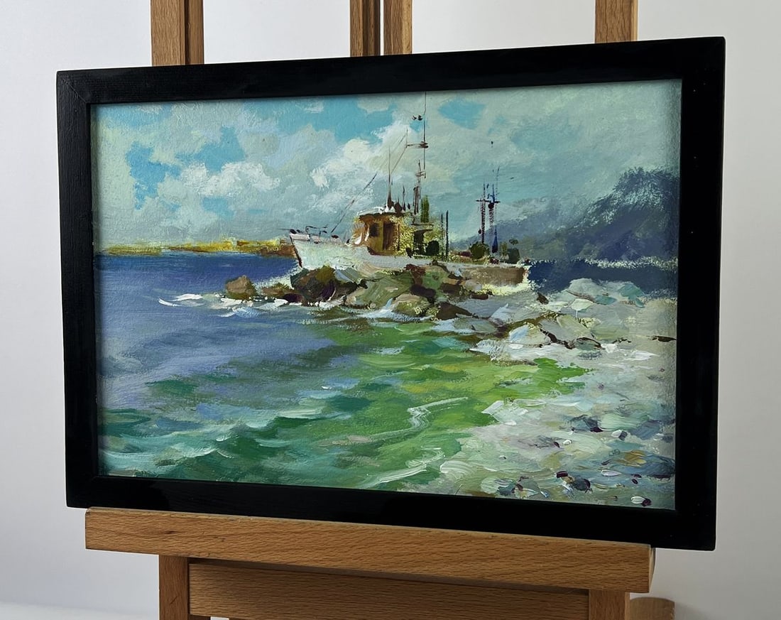 Oil painting Boat by the Seashore Yuriy Suprunchuk - 2