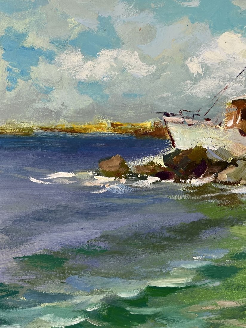 Oil painting Boat by the Seashore Yuriy Suprunchuk - 4