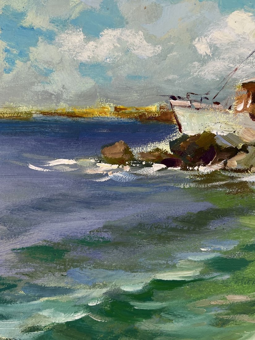 Oil painting Boat by the Seashore Yuriy Suprunchuk - 5