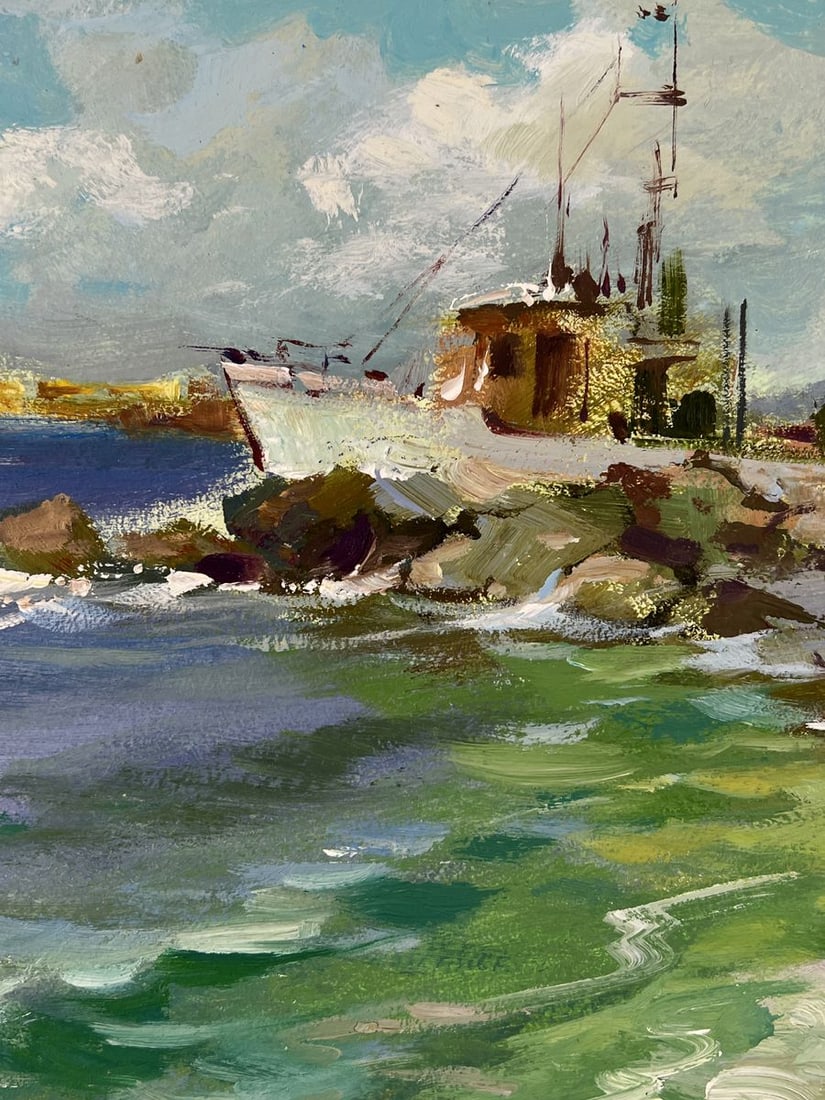 Oil painting Boat by the Seashore Yuriy Suprunchuk - 6