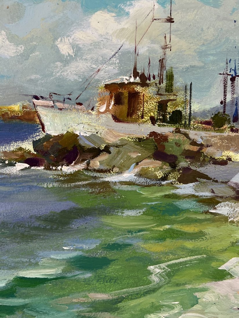 Oil painting Boat by the Seashore Yuriy Suprunchuk - 7
