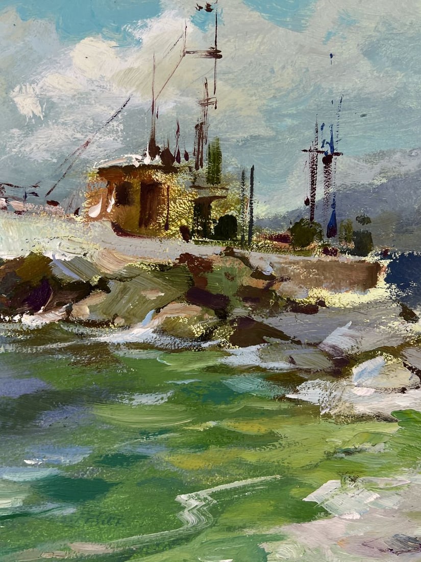 Oil painting Boat by the Seashore Yuriy Suprunchuk - 8
