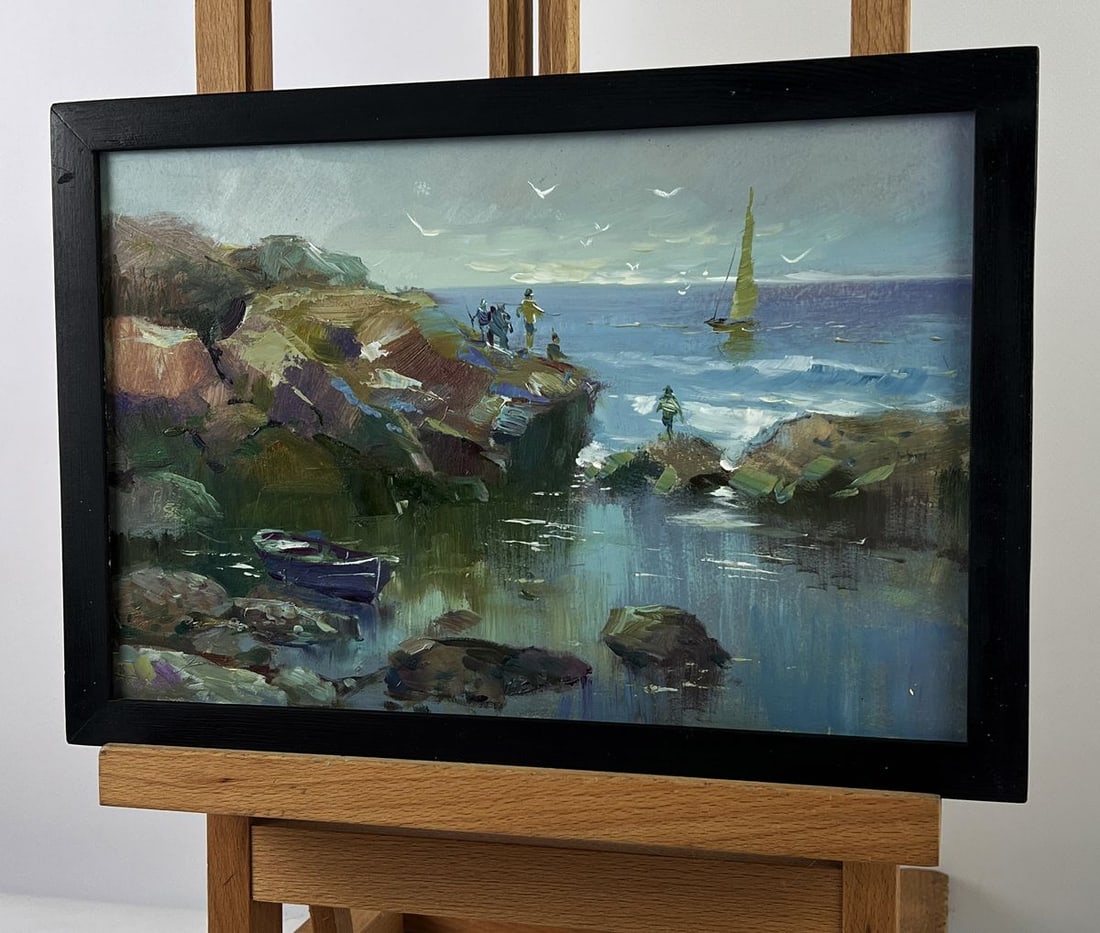 Oil painting Pier at the Rocks Yuriy Suprunchuk - 2