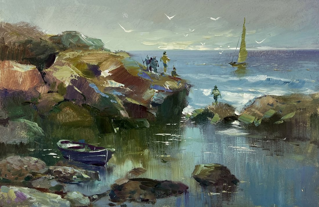 Oil painting Pier at the Rocks Yuriy Suprunchuk - 3