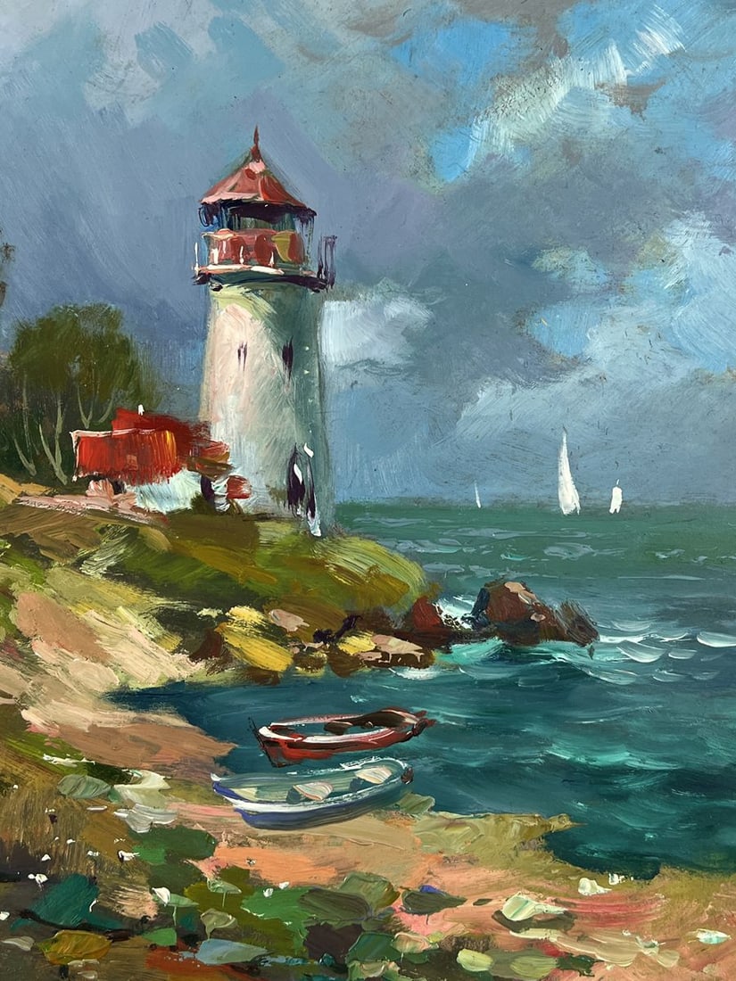 Oil painting Lighthouse by the Sea Yuriy Suprunchuk - 10