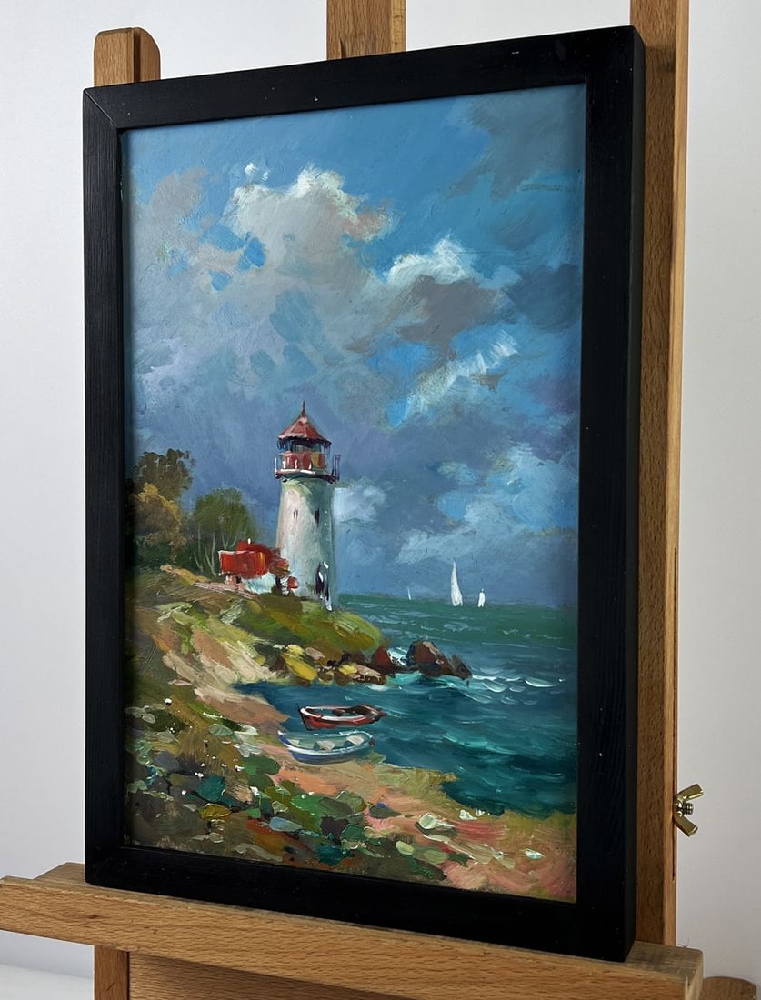 Oil painting Lighthouse by the Sea Yuriy Suprunchuk - 2