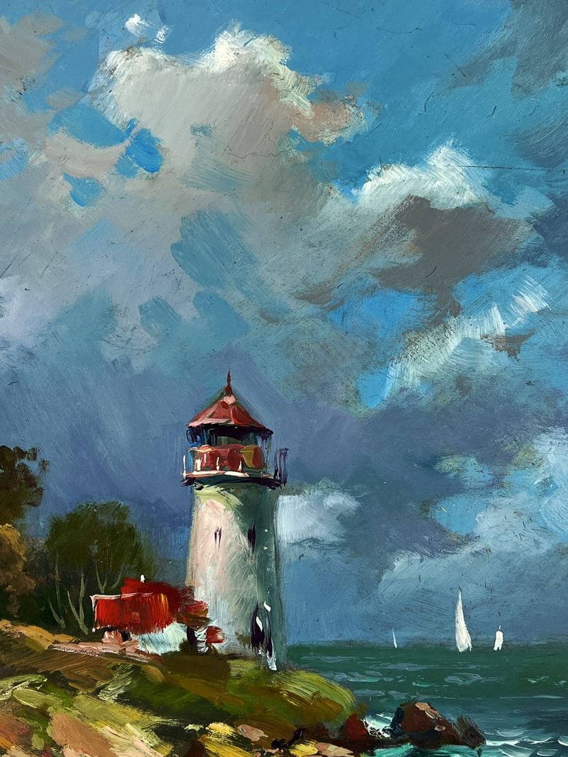 Oil painting Lighthouse by the Sea Yuriy Suprunchuk - 4
