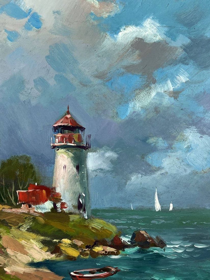 Oil painting Lighthouse by the Sea Yuriy Suprunchuk - 7