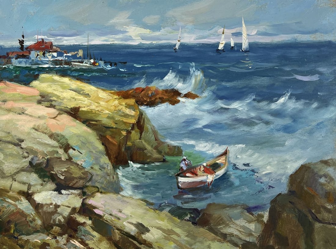 Oil painting Sea with Waves near the Shore Yuriy Suprunchuk - 3