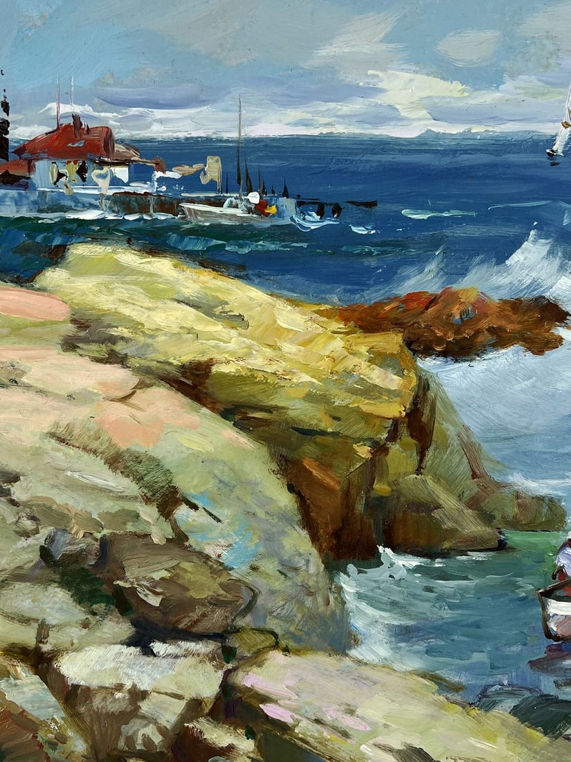 Oil painting Sea with Waves near the Shore Yuriy Suprunchuk - 4