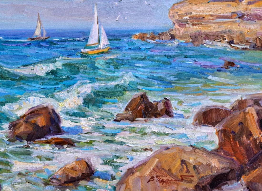 Oil painting Sea Waves On The Horizons Vyacheslav Pereta - 5
