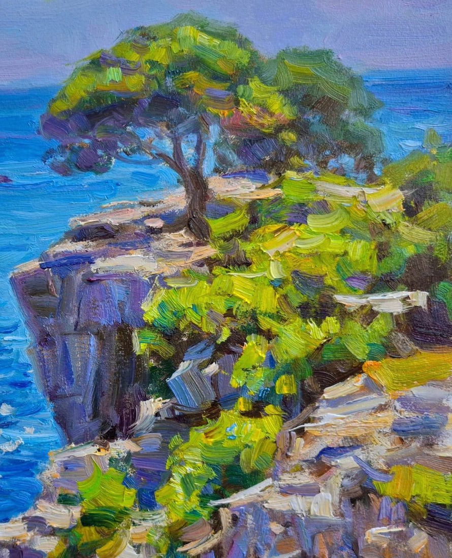 Oil painting Cliffs Above the Sea Vyacheslav Pereta - 3