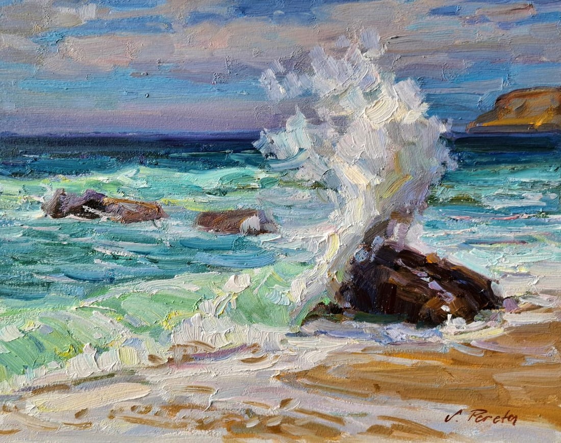 Oil painting Wave On The Shore Vyacheslav Pereta: Title: Oil painting Wave On The Shore Vyacheslav Pereta Description: No.Tep 181*** ABOUT THIS PAINTING **** TITLE: "Wave On The Shore"* ARTISTS: Vyacheslav Pereta * SIZE: 24?30 cm/9.44x11.81 inches'*