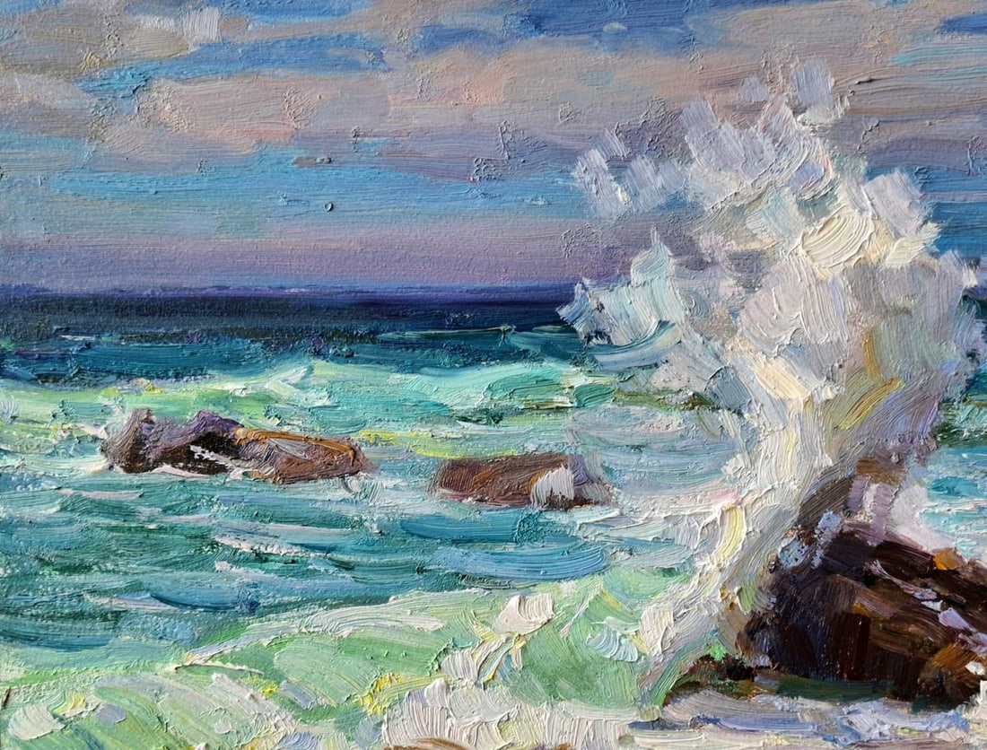 Oil painting Wave On The Shore Vyacheslav Pereta - 2
