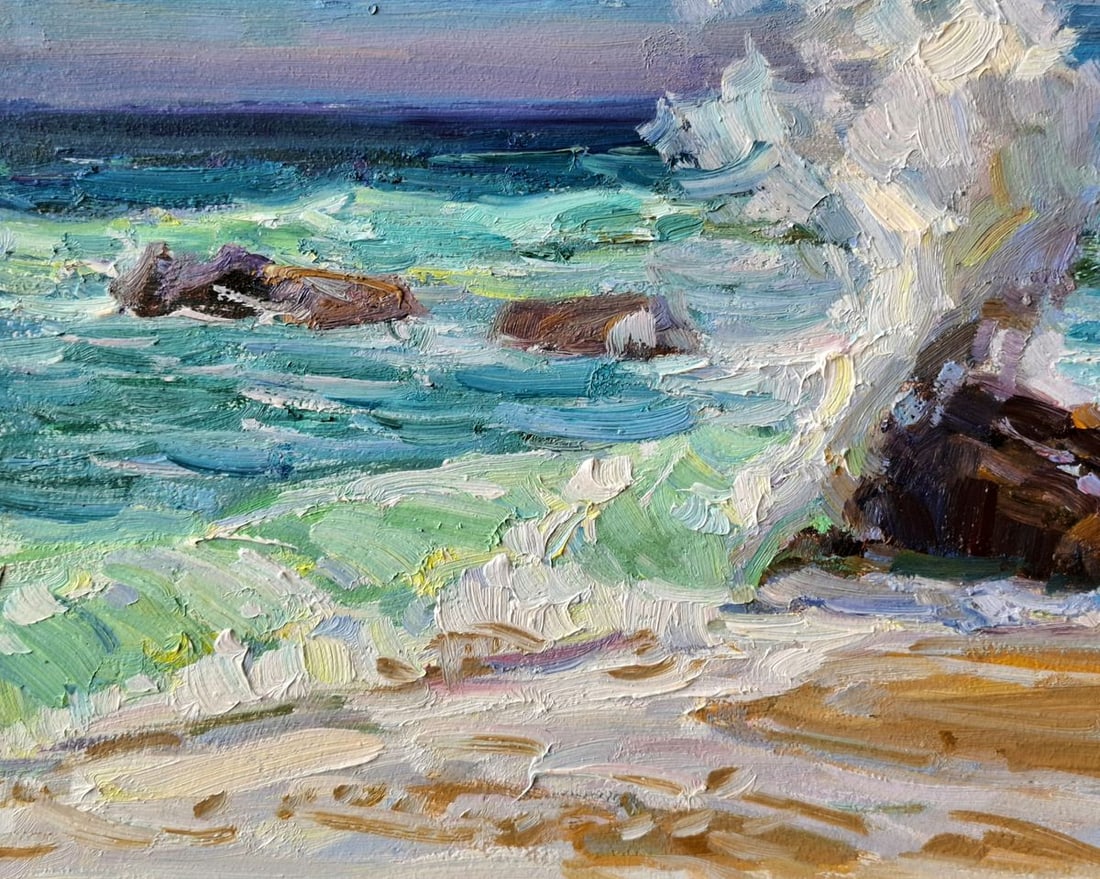 Oil painting Wave On The Shore Vyacheslav Pereta - 4