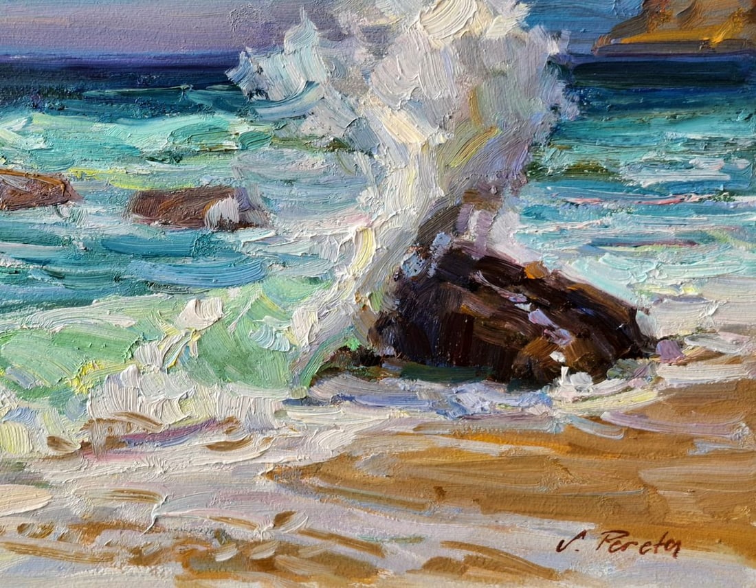 Oil painting Wave On The Shore Vyacheslav Pereta - 5