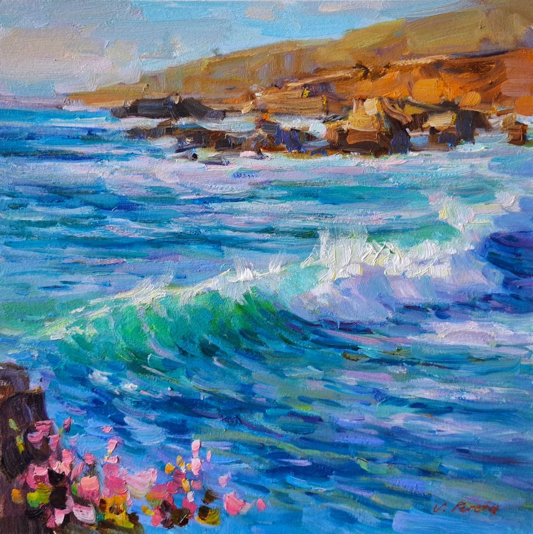 Oil painting The Sound of the Sea Vyacheslav Pereta (1 of 6)