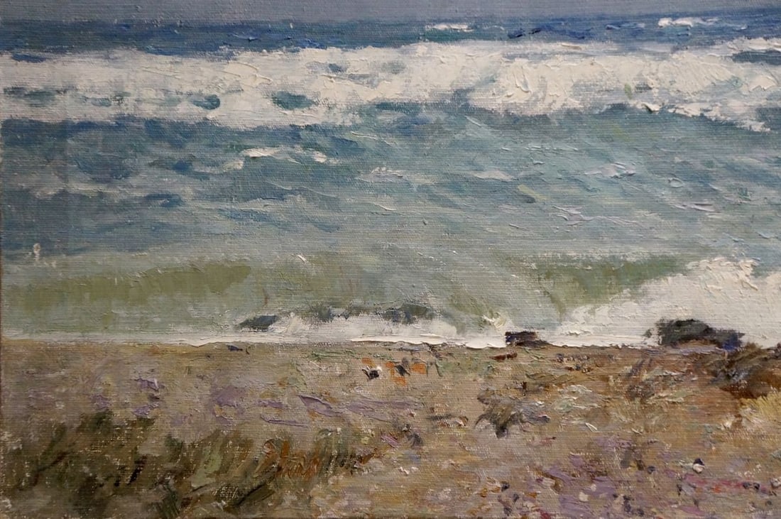 Oil painting Shore landscape Sulimenko Petr Stepanovich - 2