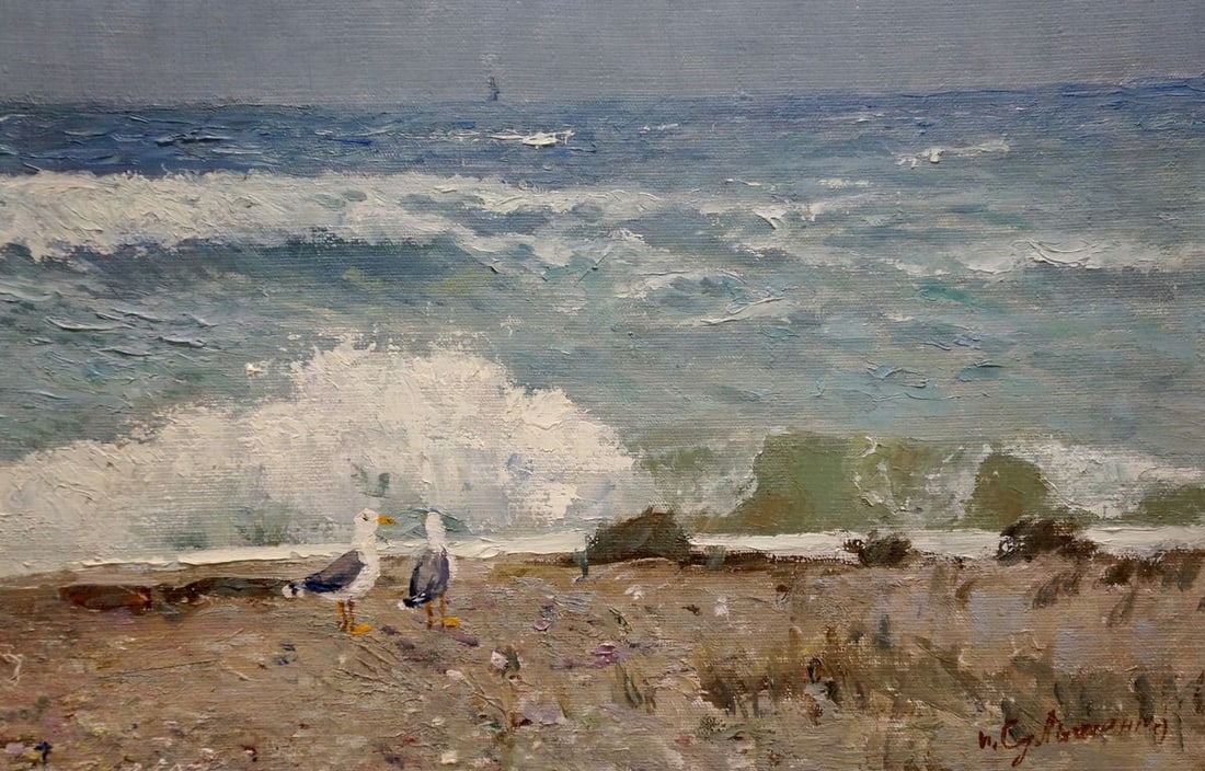 Oil painting Shore landscape Sulimenko Petr Stepanovich - 5