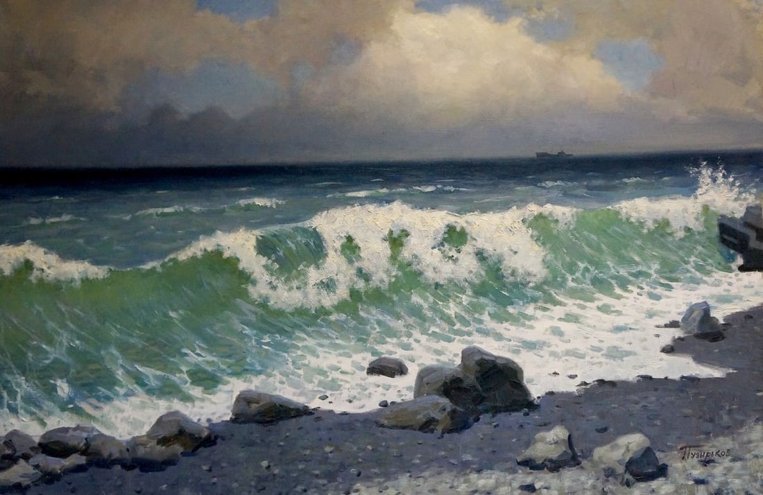 Oil painting Seascape Puzyr'kov Viktor Grigor'yevich (1 of 10)