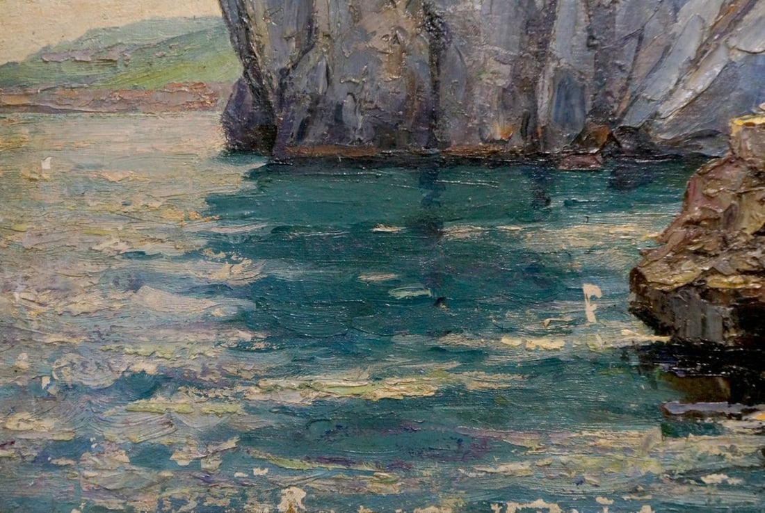 Oil painting House by the shore - 2