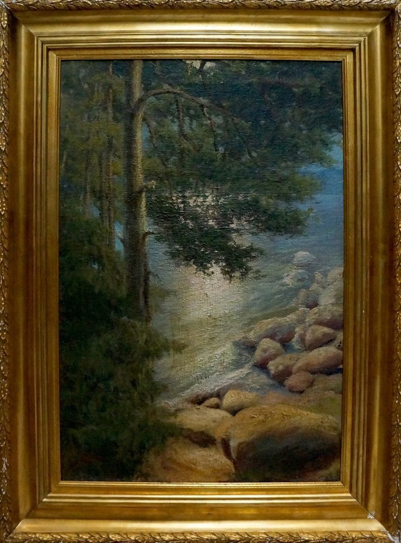 Oil painting Shore landscape Sabadysh Petr Evlampievich (1 of 8)