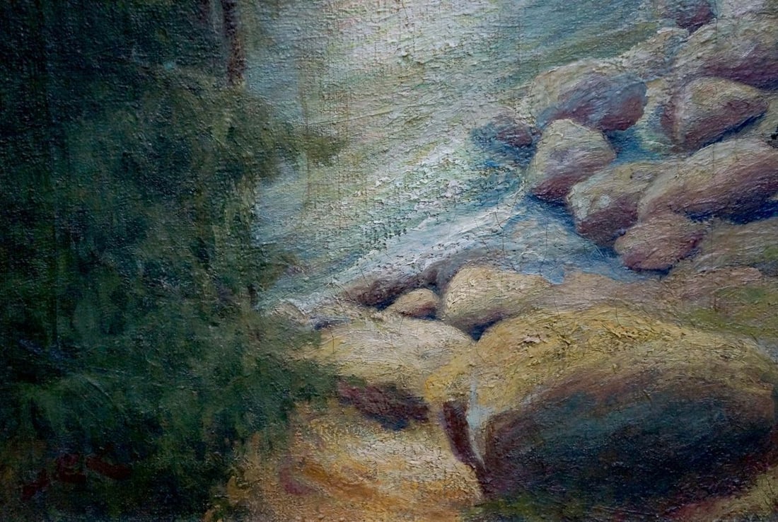 Oil painting Shore landscape Sabadysh Petr Evlampievich - 2