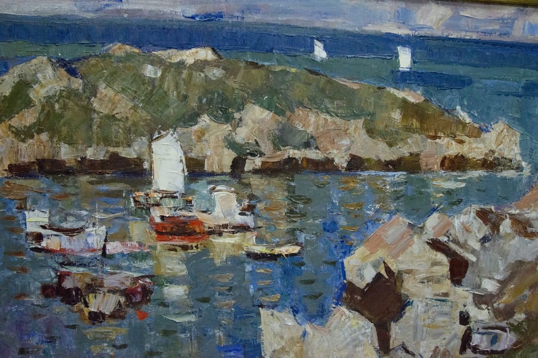 Oil painting Sail to the ferry Konovalov Yuri Alexandrovich - 6
