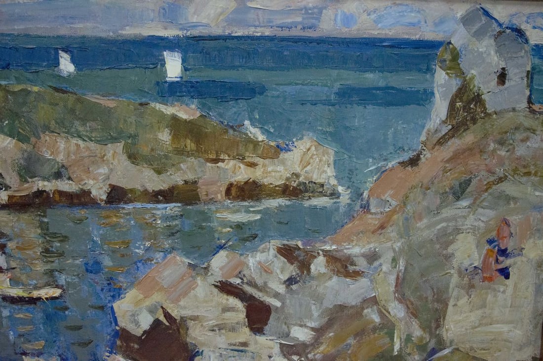 Oil painting Sail to the ferry Konovalov Yuri Alexandrovich - 7